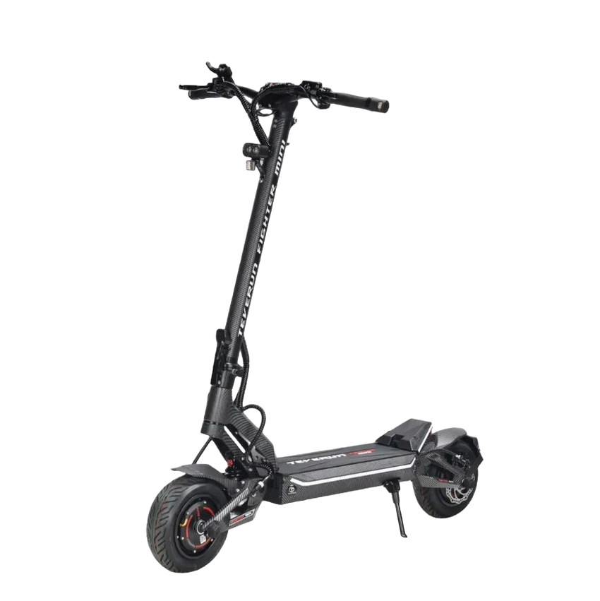 TEVERUN FIGHTER MINI PRO v4 Carbon 60V 31.8Ah Samsung with Bosch motor 2x1000W+fast charger +GPS +NFC green and red badges +carbon +self sealing tyre + TFT 4 inch, full hydraulic Disc brake, KKE adjustable hydraulic suspension - E-NextRiders Sport Pro Gear