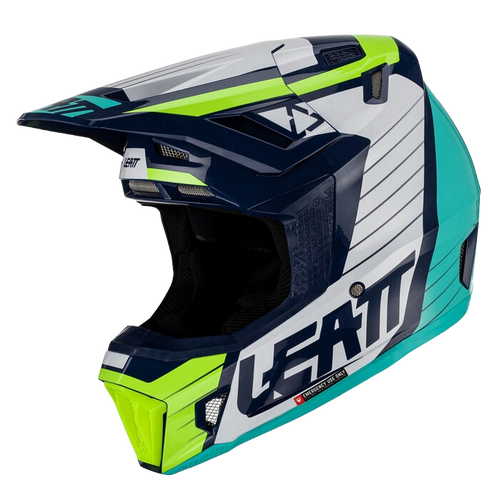 Leatt Moto 7.5 Helmet with Goggles Blue