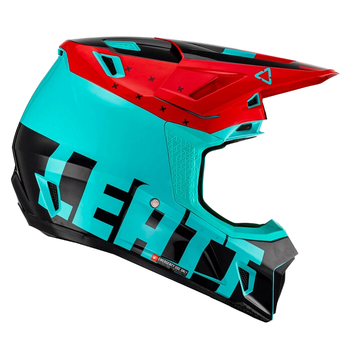 Casco con Gafas Leatt Moto 7.5 Azul Claro