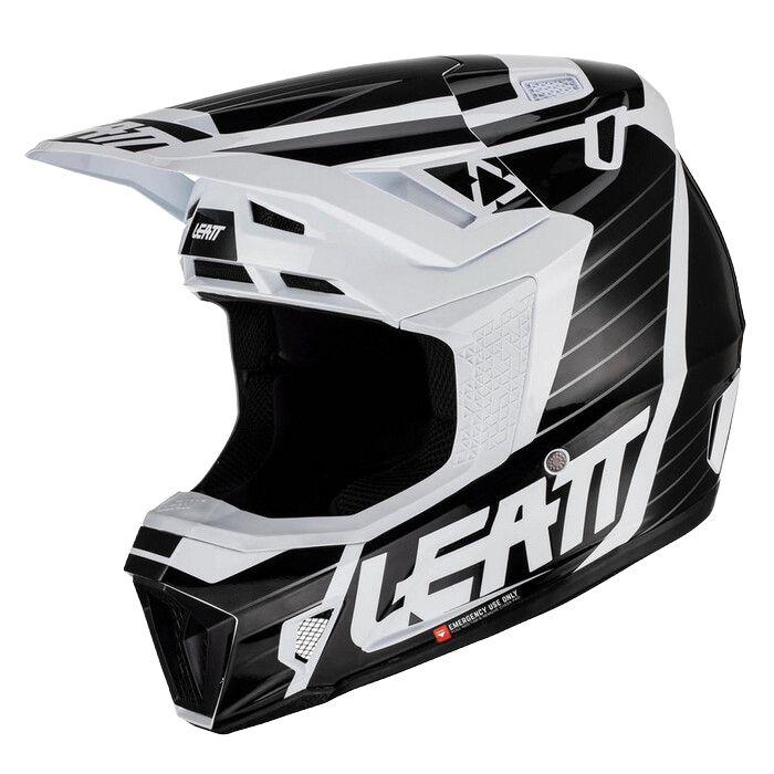 Casco con Gafas Leatt Moto 7.5 Negro / Blanco