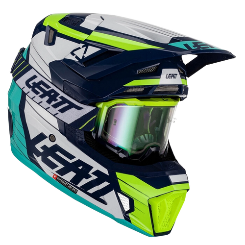 Leatt Moto 7.5 Helmet with Goggles Blue